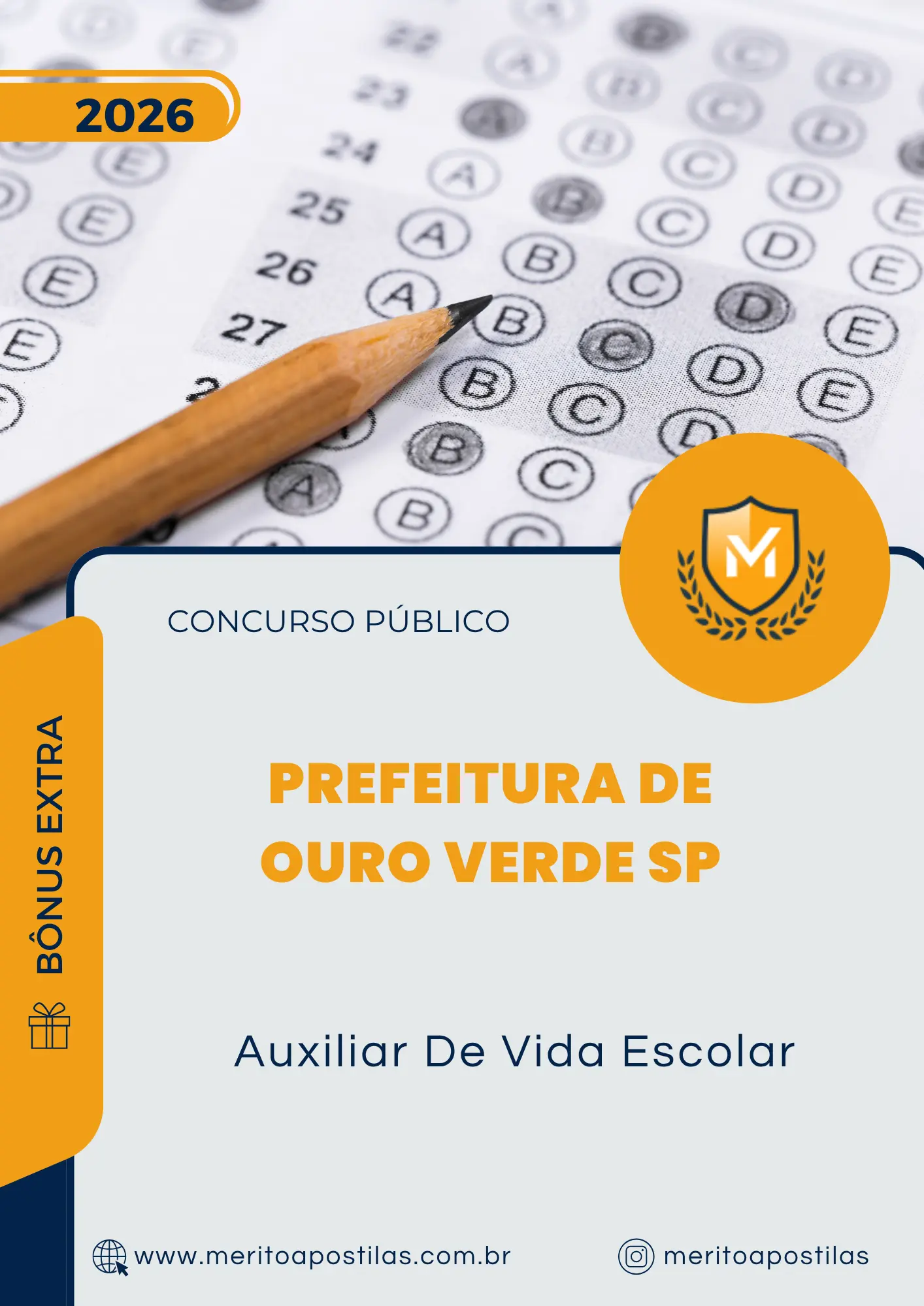 Apostila Auxiliar De Vida Escolar Prefeitura de Ouro Verde SP 2026