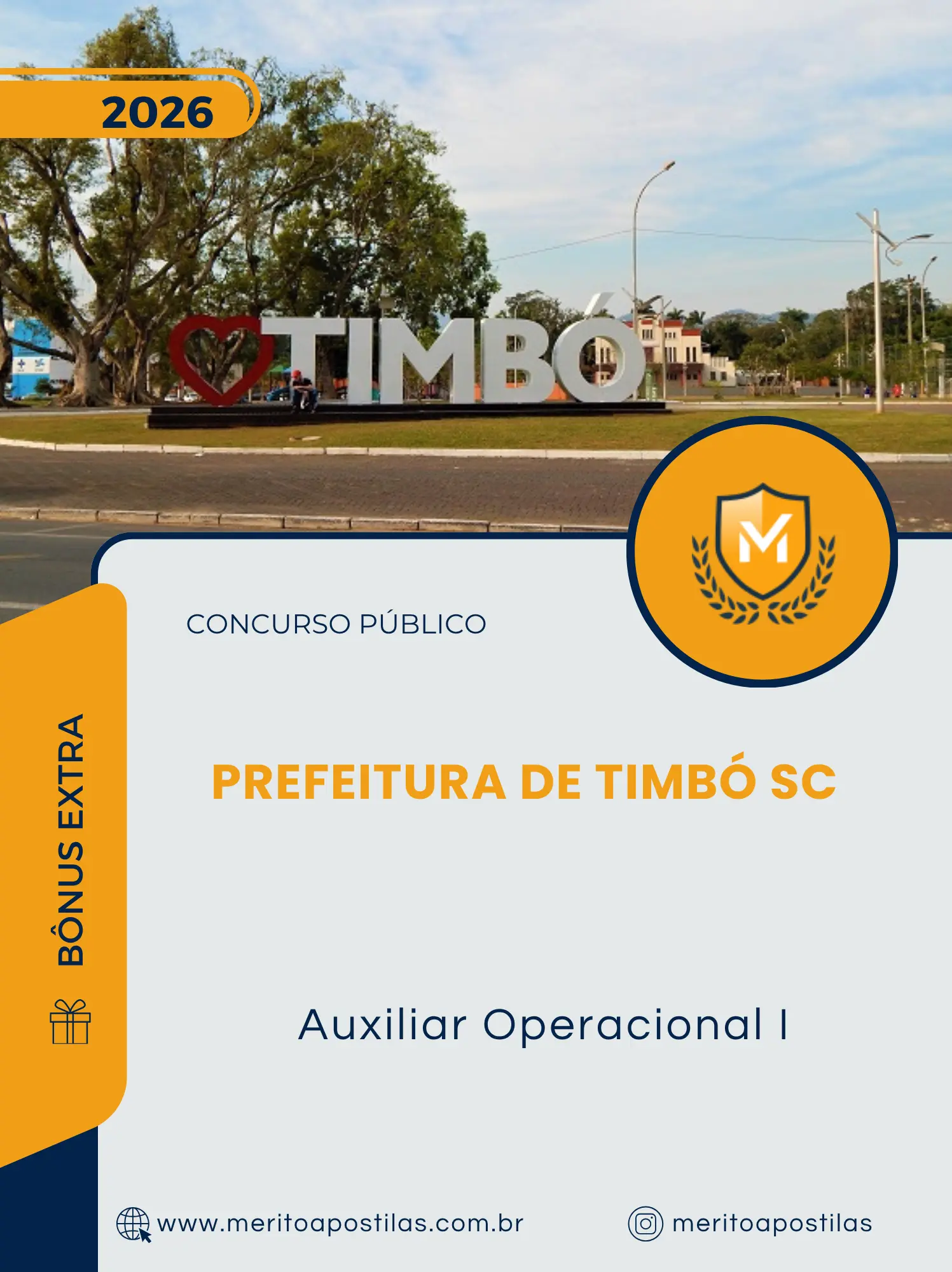 Apostila Auxiliar Operacional I Prefeitura de Timbó SC 2026