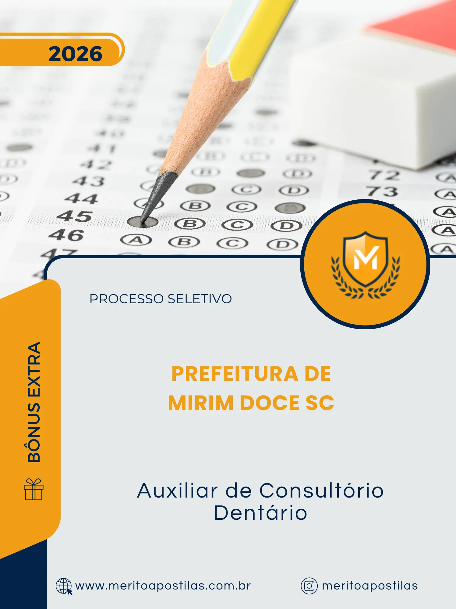 Apostila Auxiliar de Consultório Dentário Prefeitura de Mirim Doce SC 2026