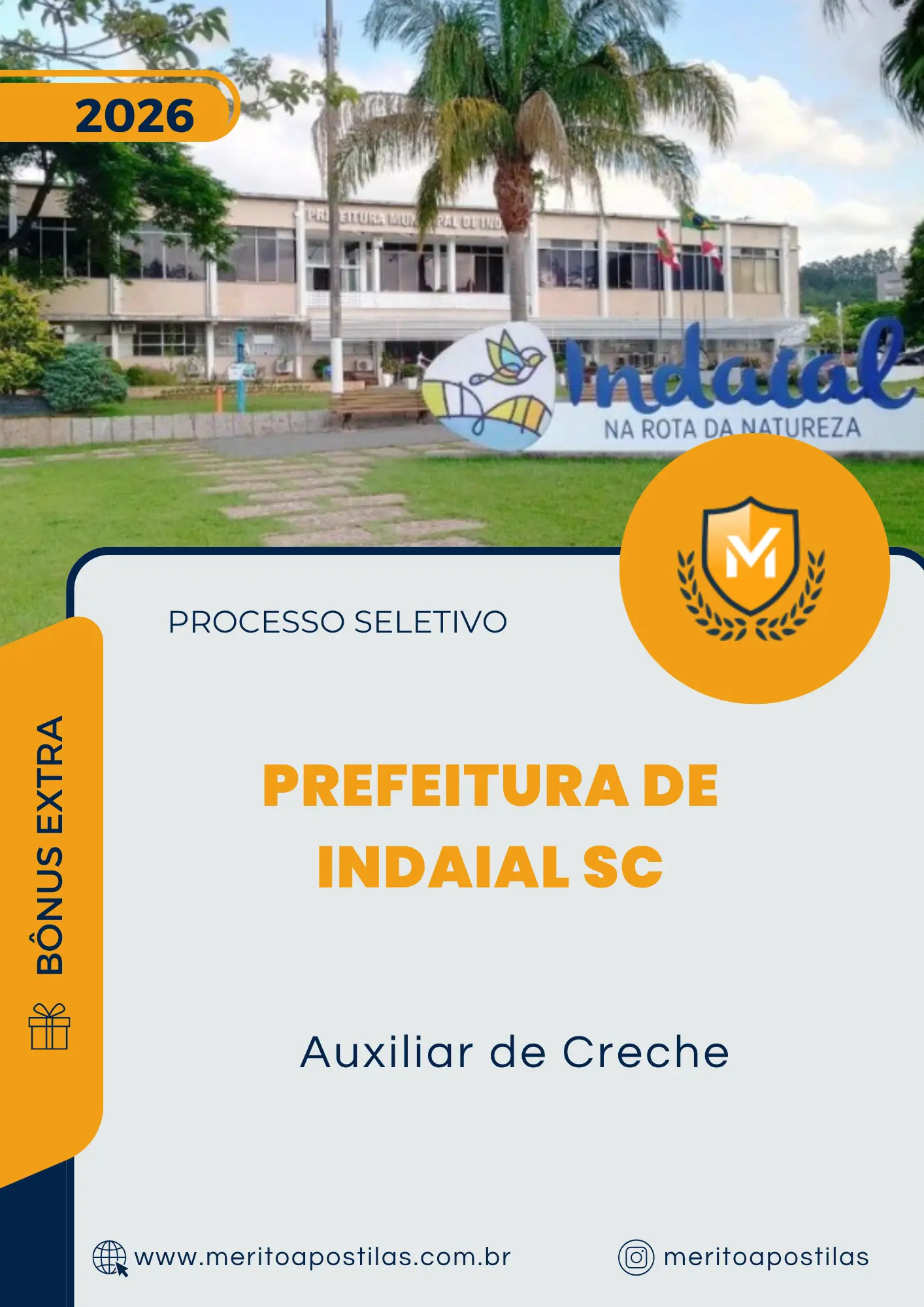 Apostila Auxiliar de Creche Prefeitura de Indaial SC 2026