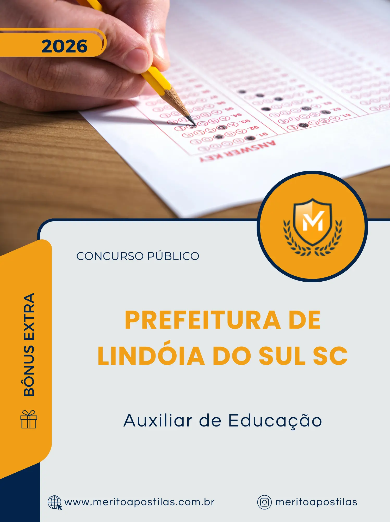 Apostila Auxiliar de Educação Prefeitura de Lindóia do Sul SC 2026