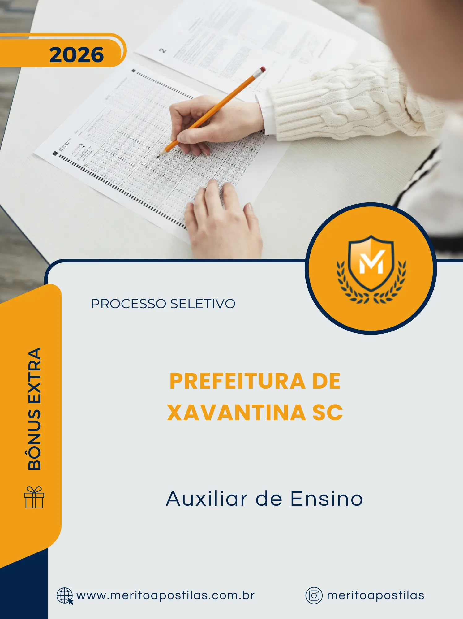 Apostila Auxiliar de Ensino Prefeitura de Xavantina SC 2026