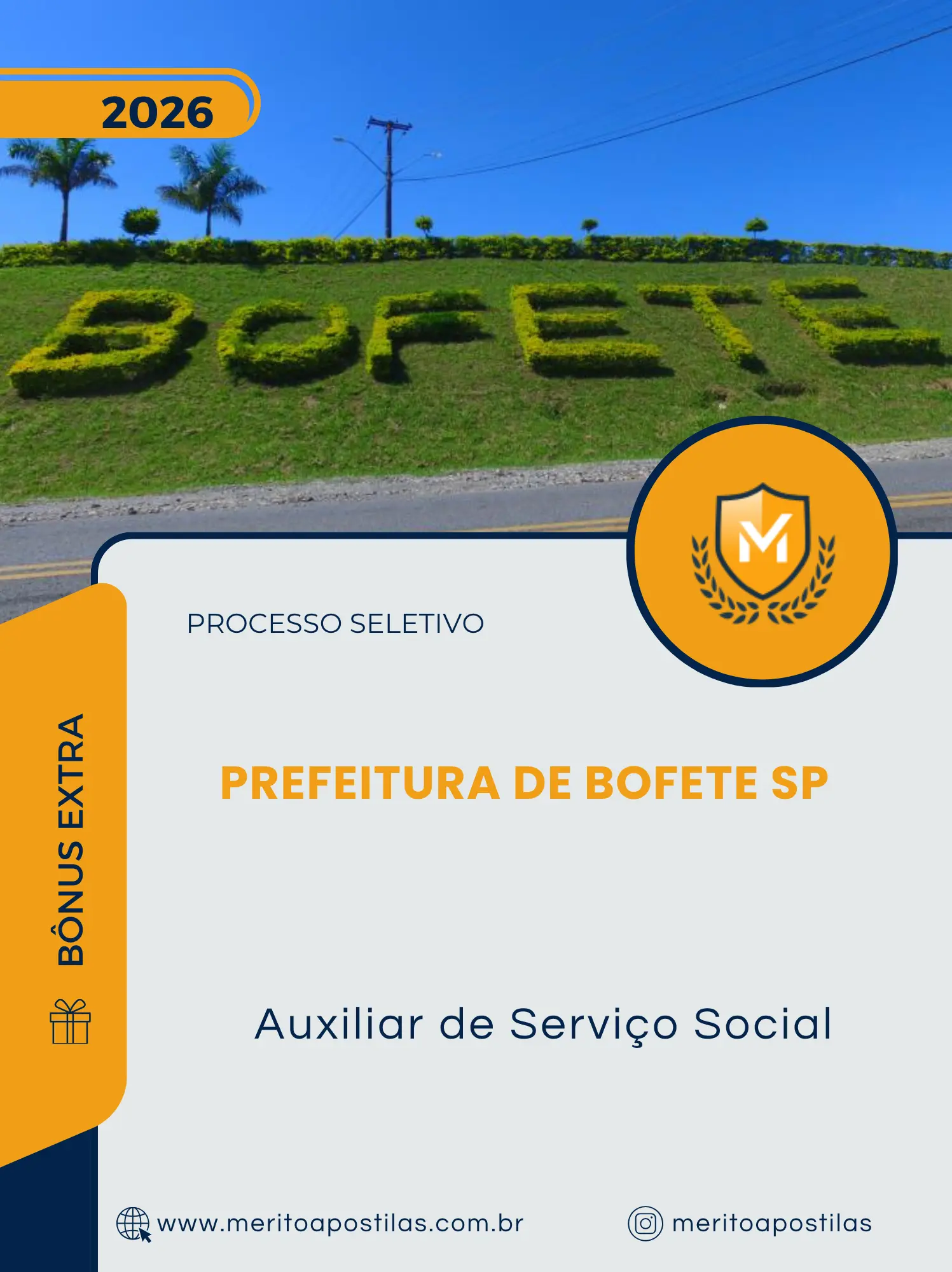 Apostila Auxiliar de Serviço Social Prefeitura de Bofete SP 2026