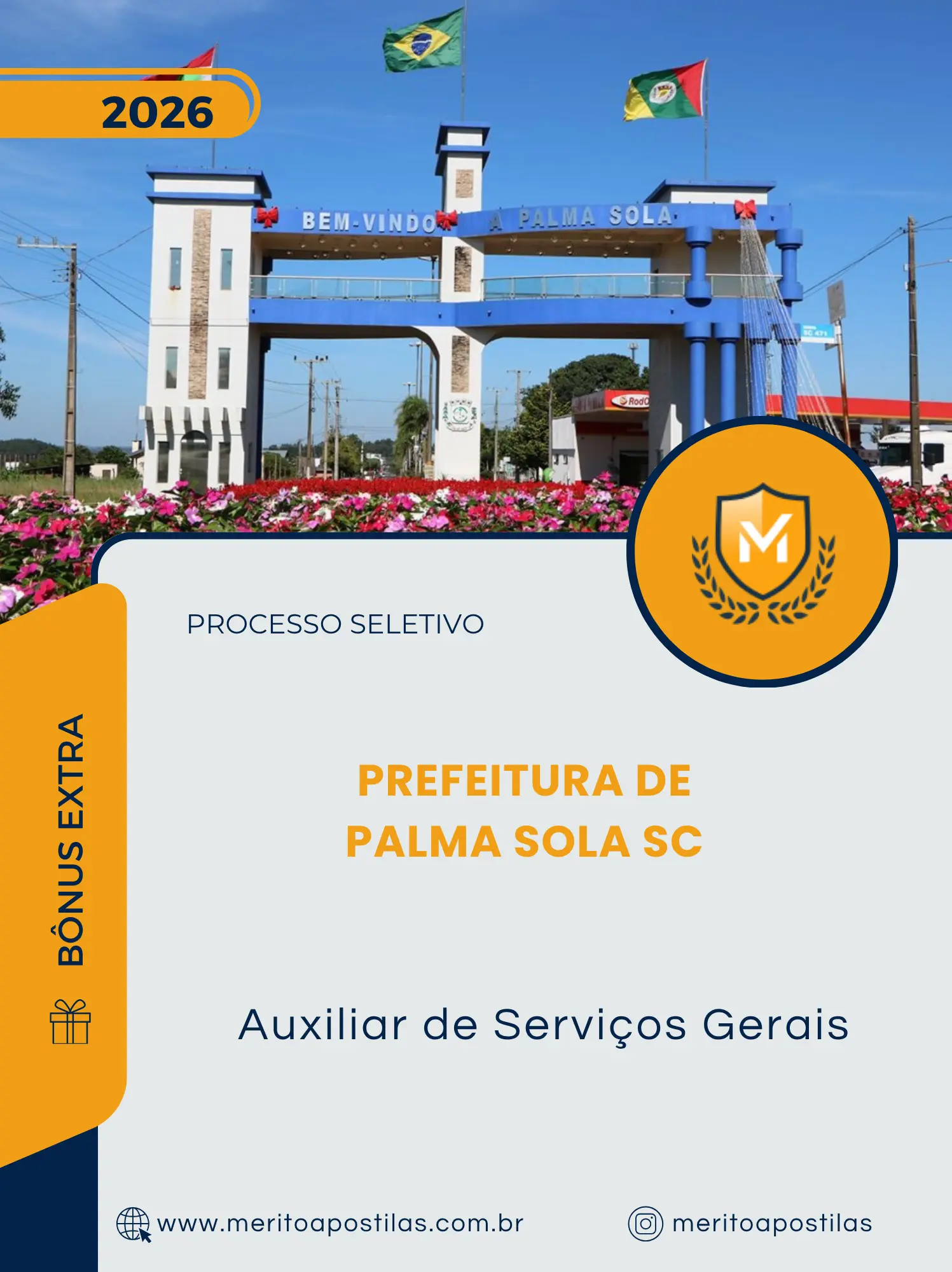 Apostila Auxiliar de Serviços Gerais Prefeitura de Palma Sola SC 2026