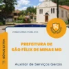 Apostila Auxiliar de Serviços Gerais Prefeitura de São Félix de Minas MG 2026