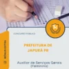 Apostila Auxiliar de Serviços Gerais Feminino Prefeitura de Japurá PR 2026