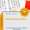 Apostila Auxiliar de Serviços Gerais Masculino Prefeitura de Iporã PR 2026