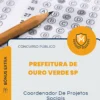 Apostila Coordenador De Projetos Sociais Prefeitura de Ouro Verde SP 2026