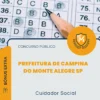 Apostila Cuidador Social Prefeitura de Campina do Monte Alegre SP 2026