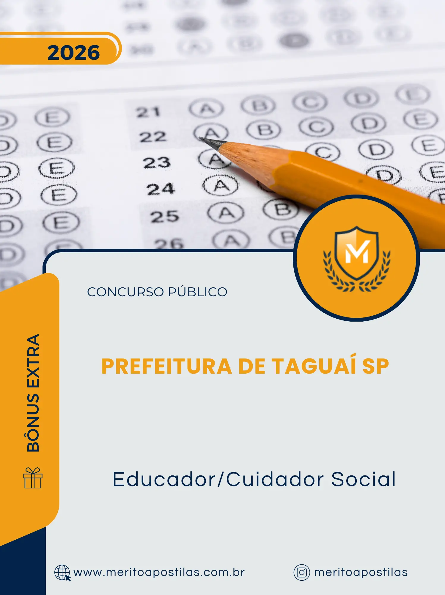 Apostila Educador Cuidador Social Prefeitura de Taguaí SP 2026