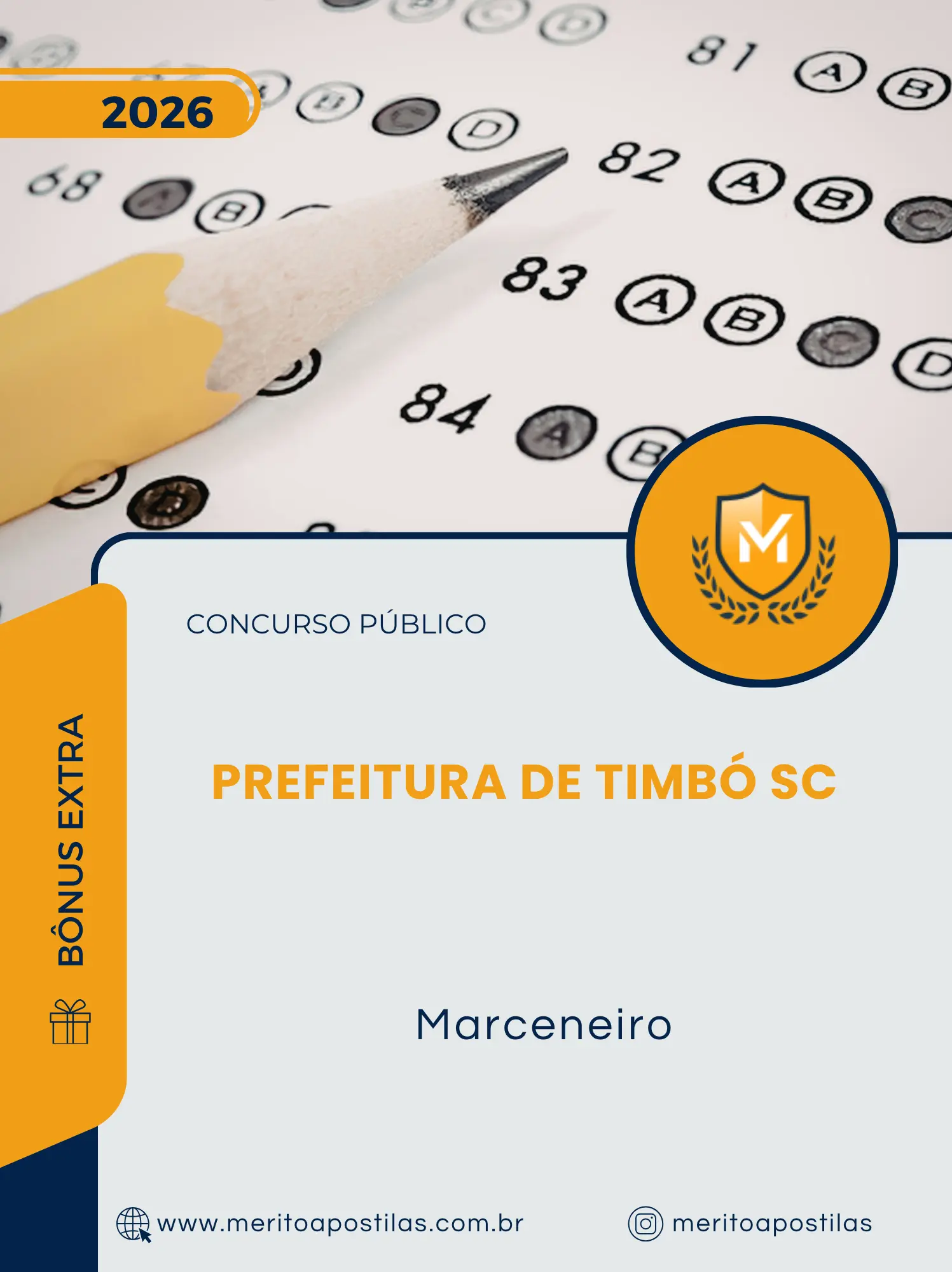 Apostila Marceneiro Prefeitura de Timbó SC 2026