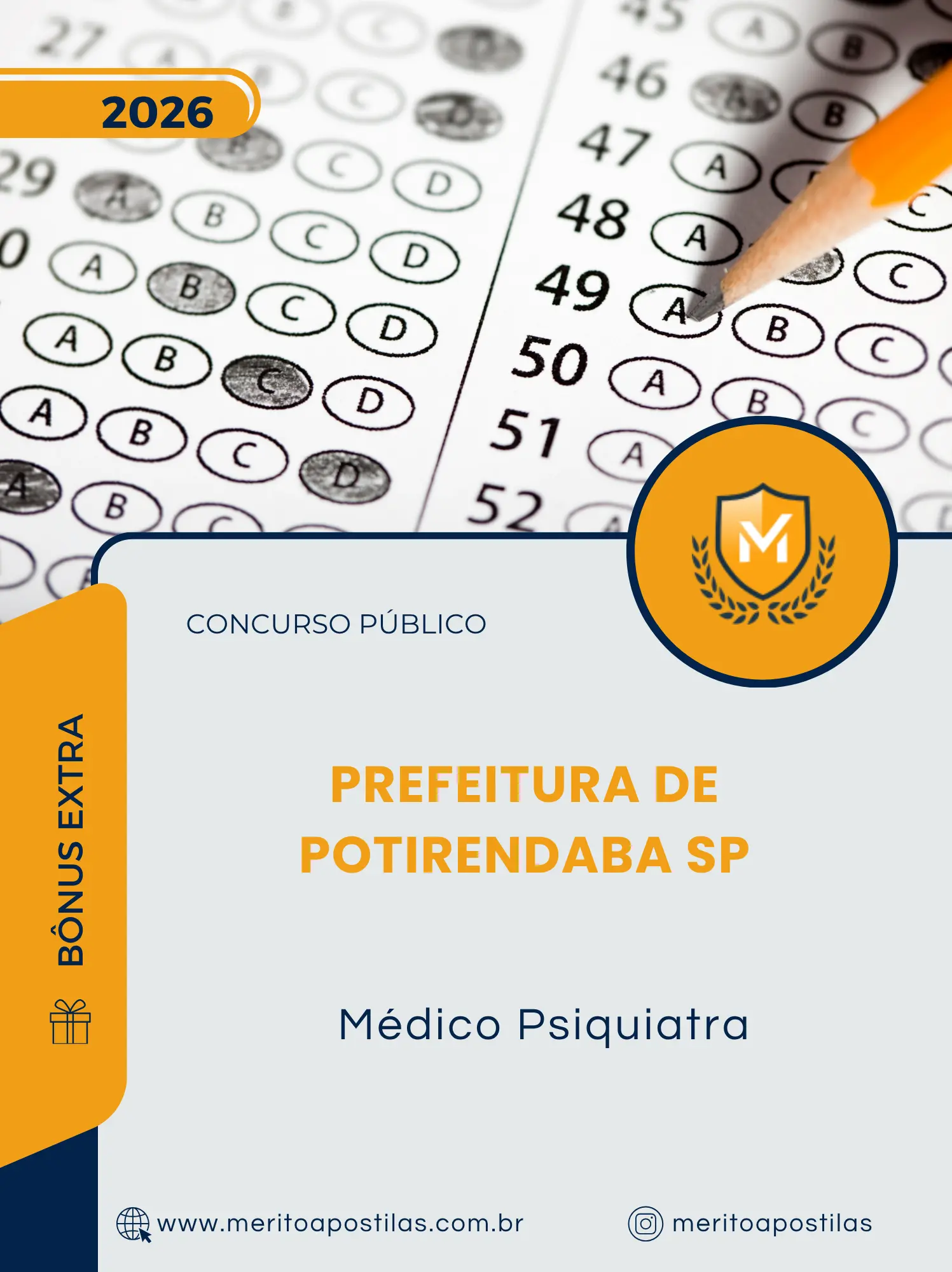 Apostila Médico Psiquiatra Prefeitura de Potirendaba SP 2026