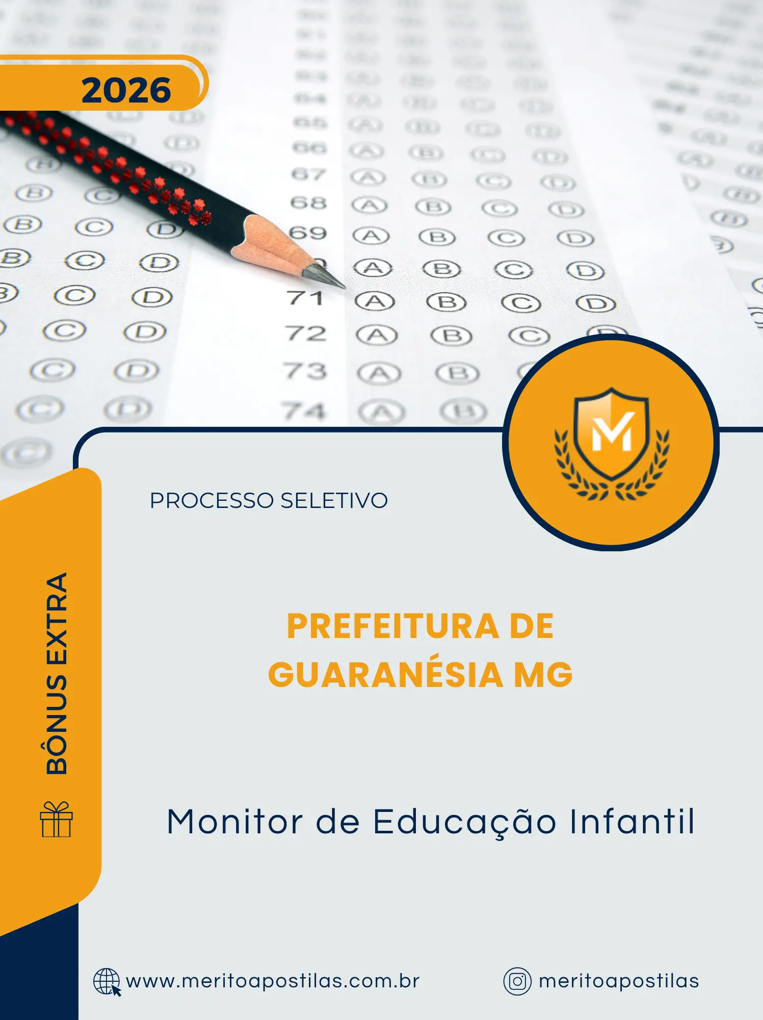 Apostila Monitor de Educação Infantil Prefeitura de Guaranésia MG 2026