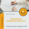 Apostila Motorista CNH Categoria A B Prefeitura de Monsenhor Hipólito PI 2026