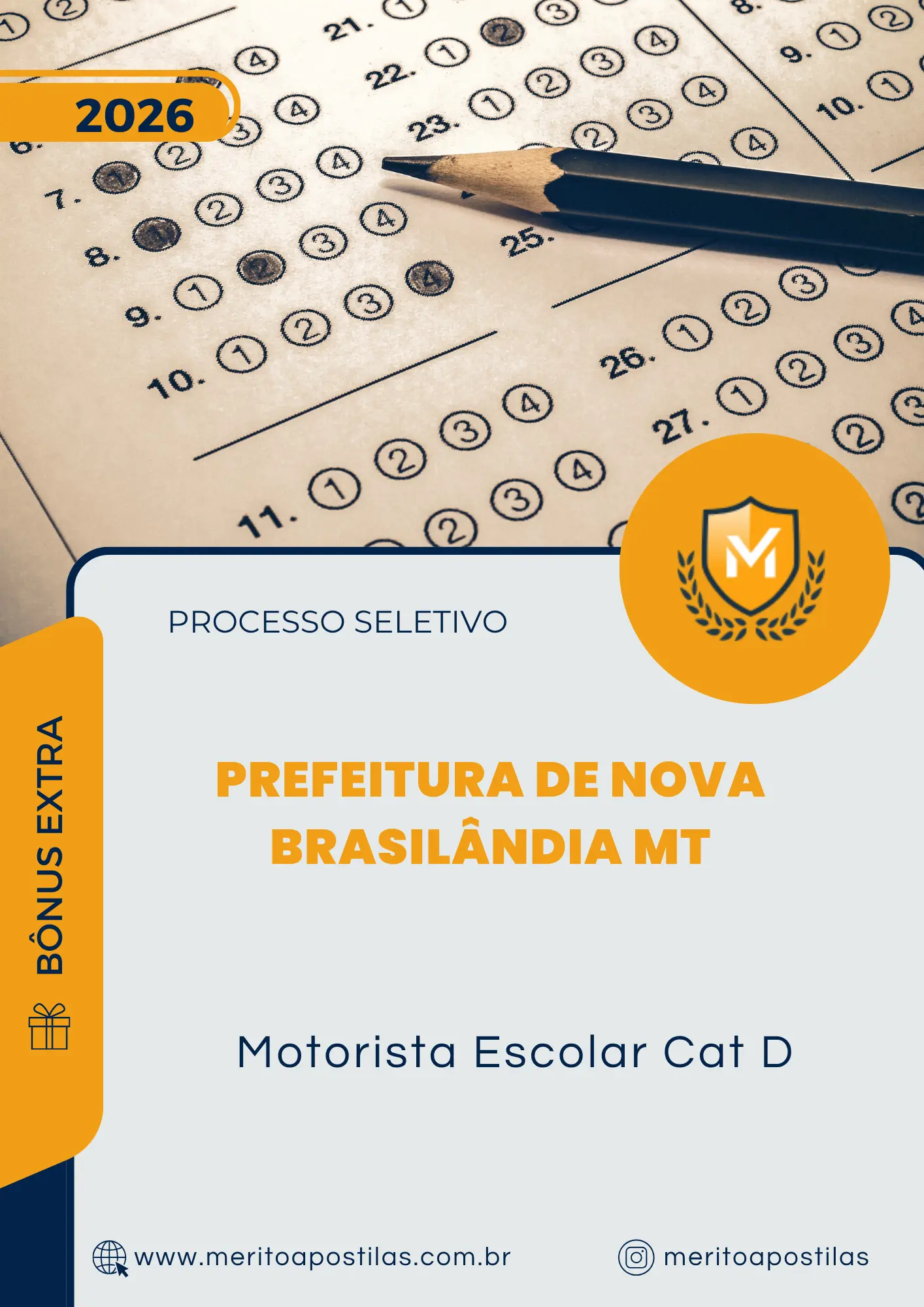 Apostila Motorista Escolar Cat D Prefeitura de Nova Brasilândia MT 2026