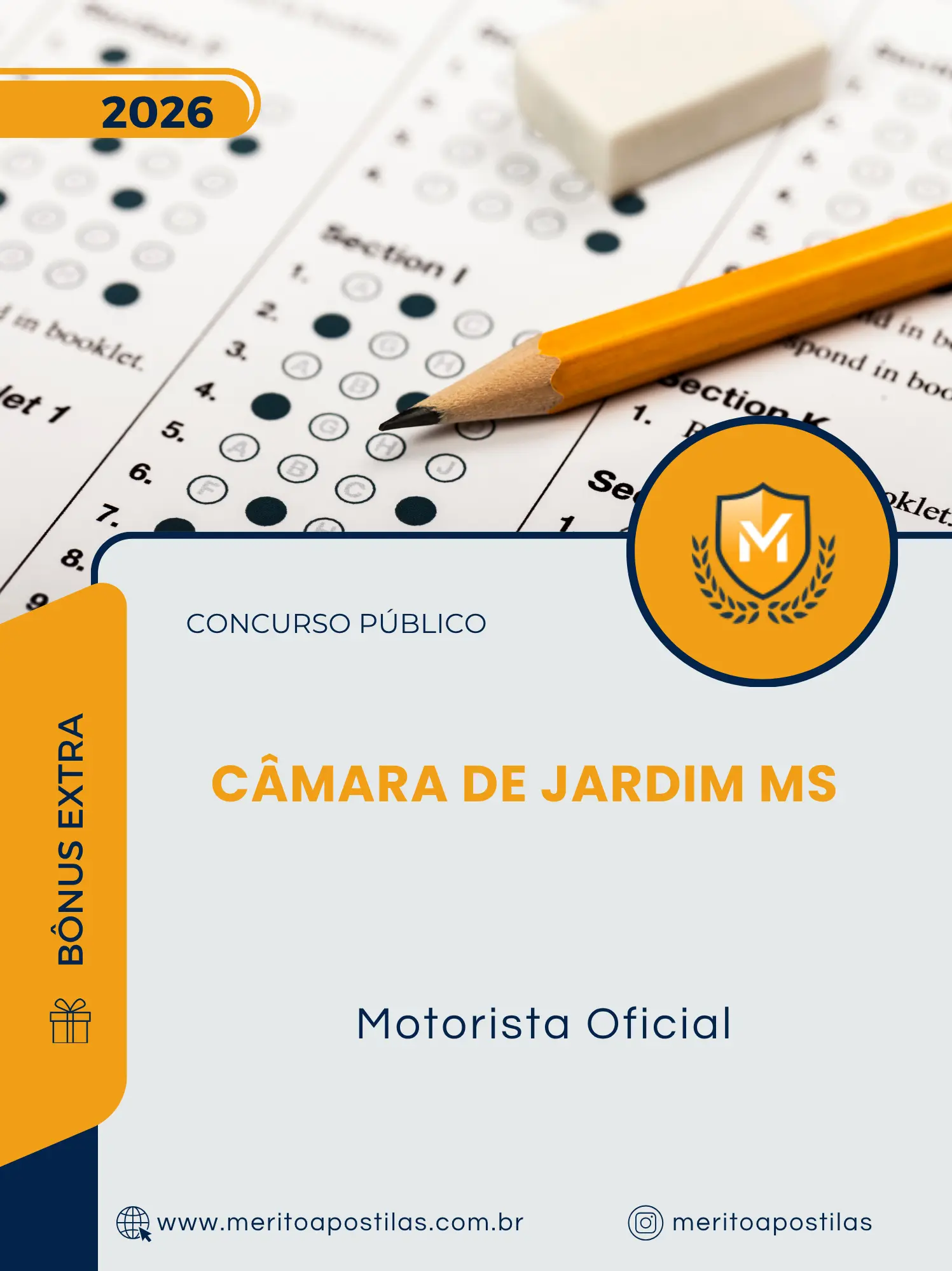 Apostila Motorista Oficial Câmara de Jardim MS 2026