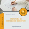 Apostila Nutricionista Prefeitura de Monsenhor Hipólito PI 2026