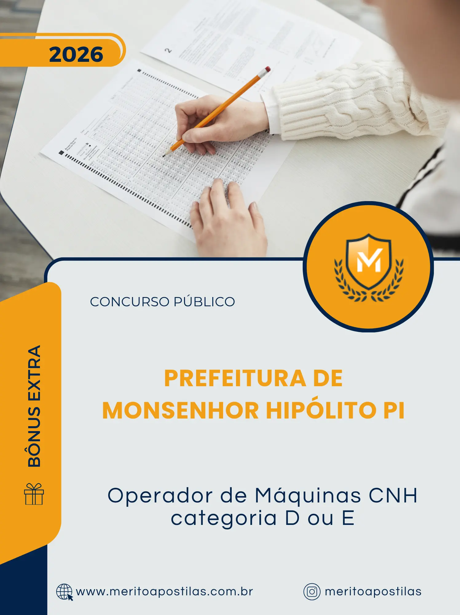 Apostila Operador De Máquinas CNH Categoria D Ou E Prefeitura de Monsenhor Hipólito PI 2026