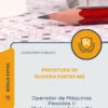 Apostila Operador de Máquinas Pesadas II Retroescavadeira e Pá Carregadeira Prefeitura de Oliveira Fortes MG 2026