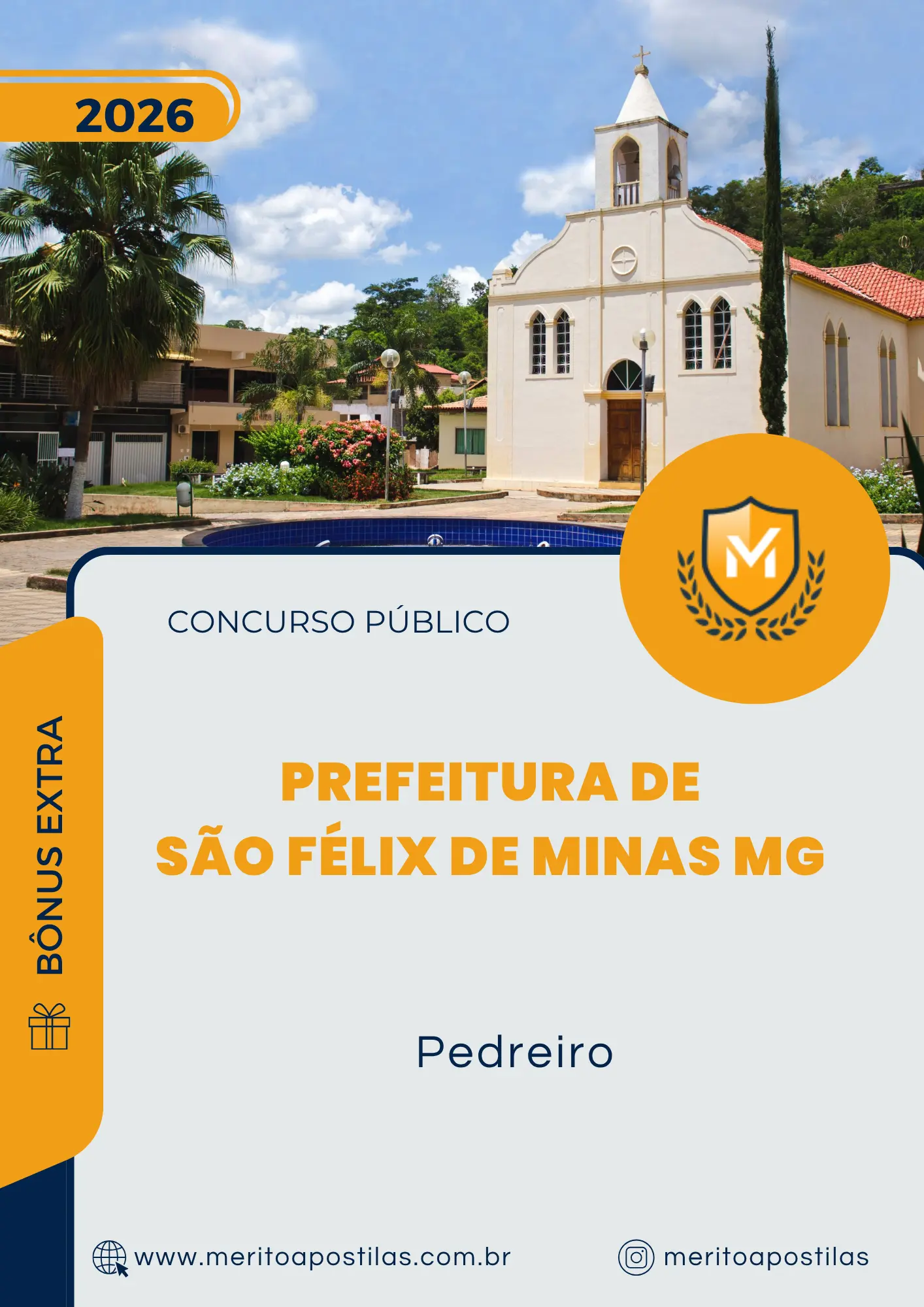Apostila Pedreiro Prefeitura de São Félix de Minas MG 2026