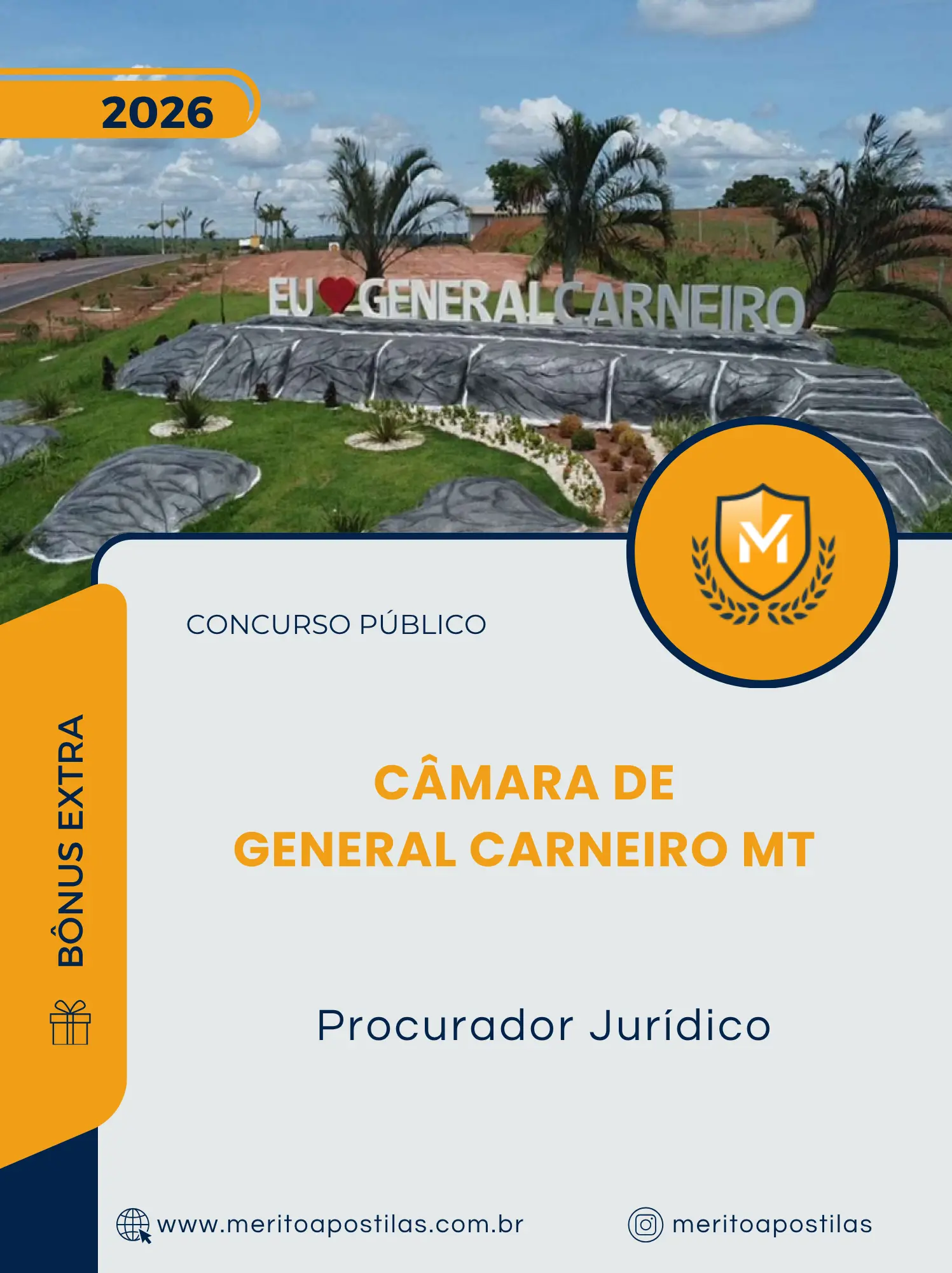 Apostila Procurador Jurídico Câmara de General Carneiro MT 2026