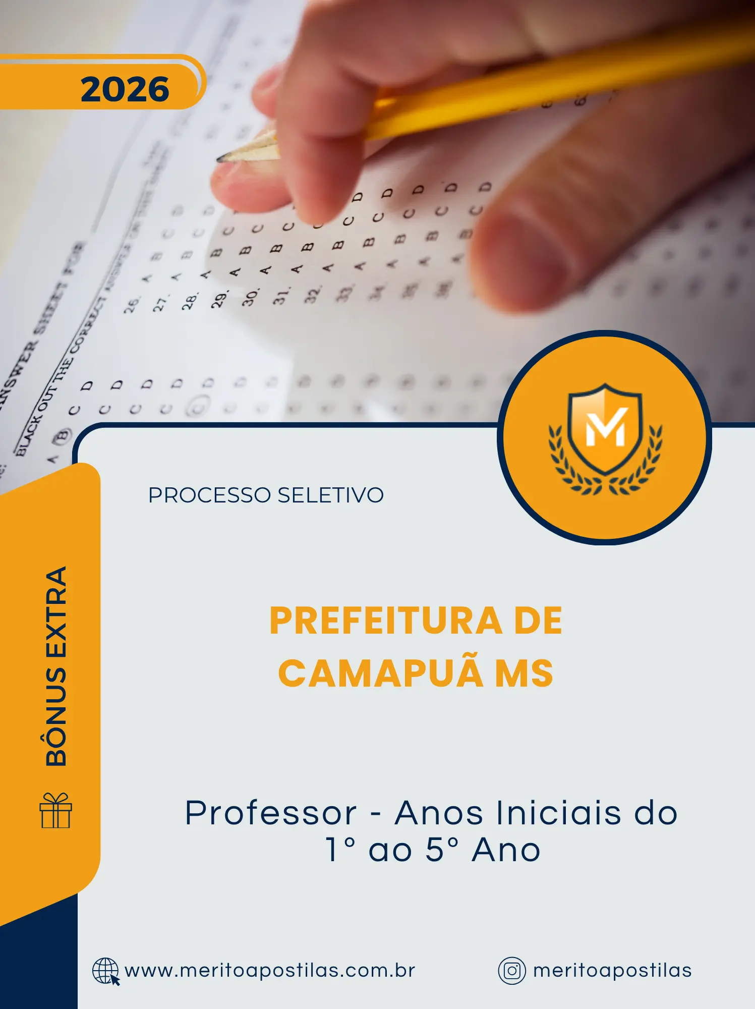 Apostila Professor Anos Iniciais do 1º ao 5º Ano Prefeitura de Camapuã MS 2026