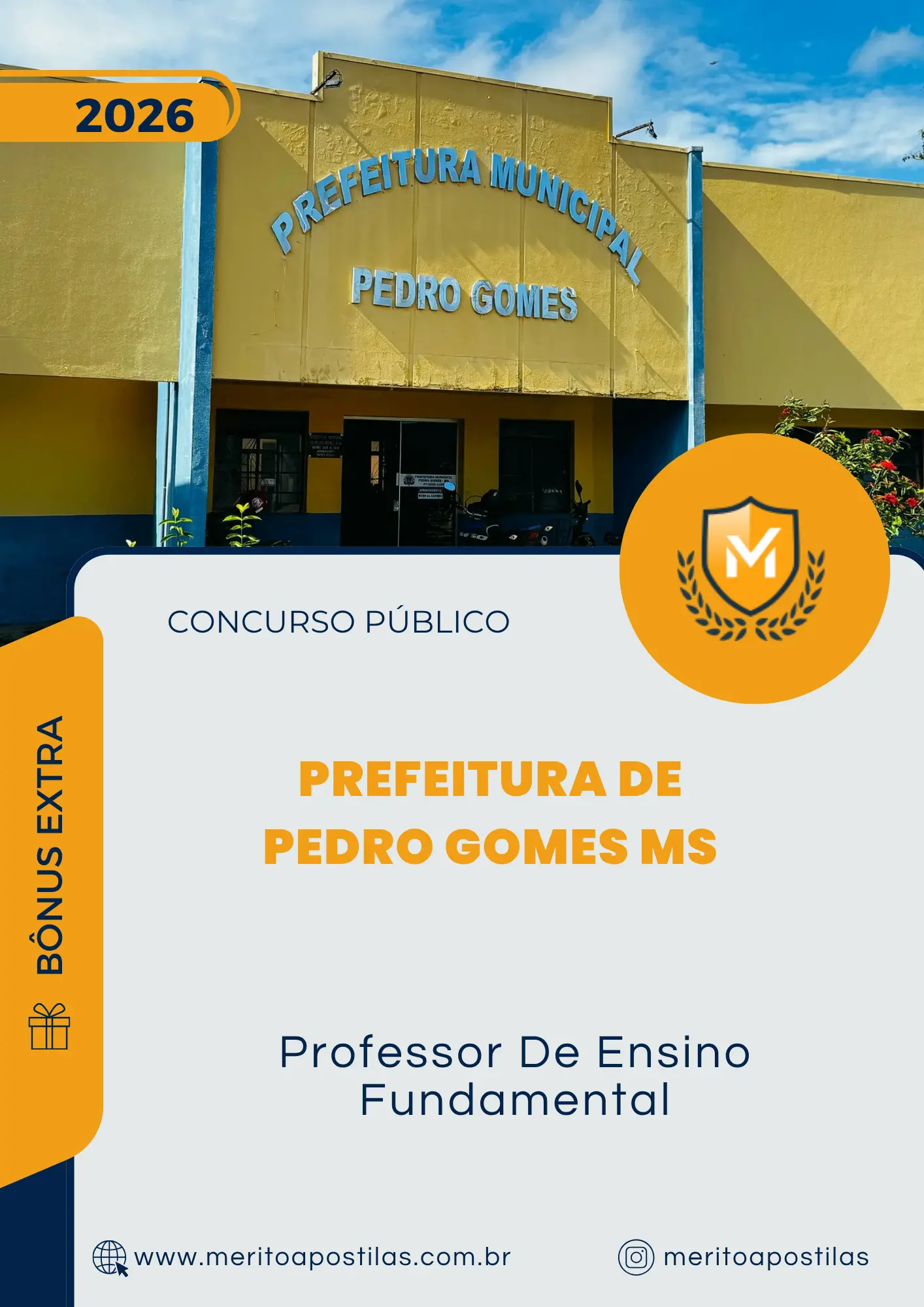 Apostila Professor De Ensino Fundamental Prefeitura de Pedro Gomes MS 2026