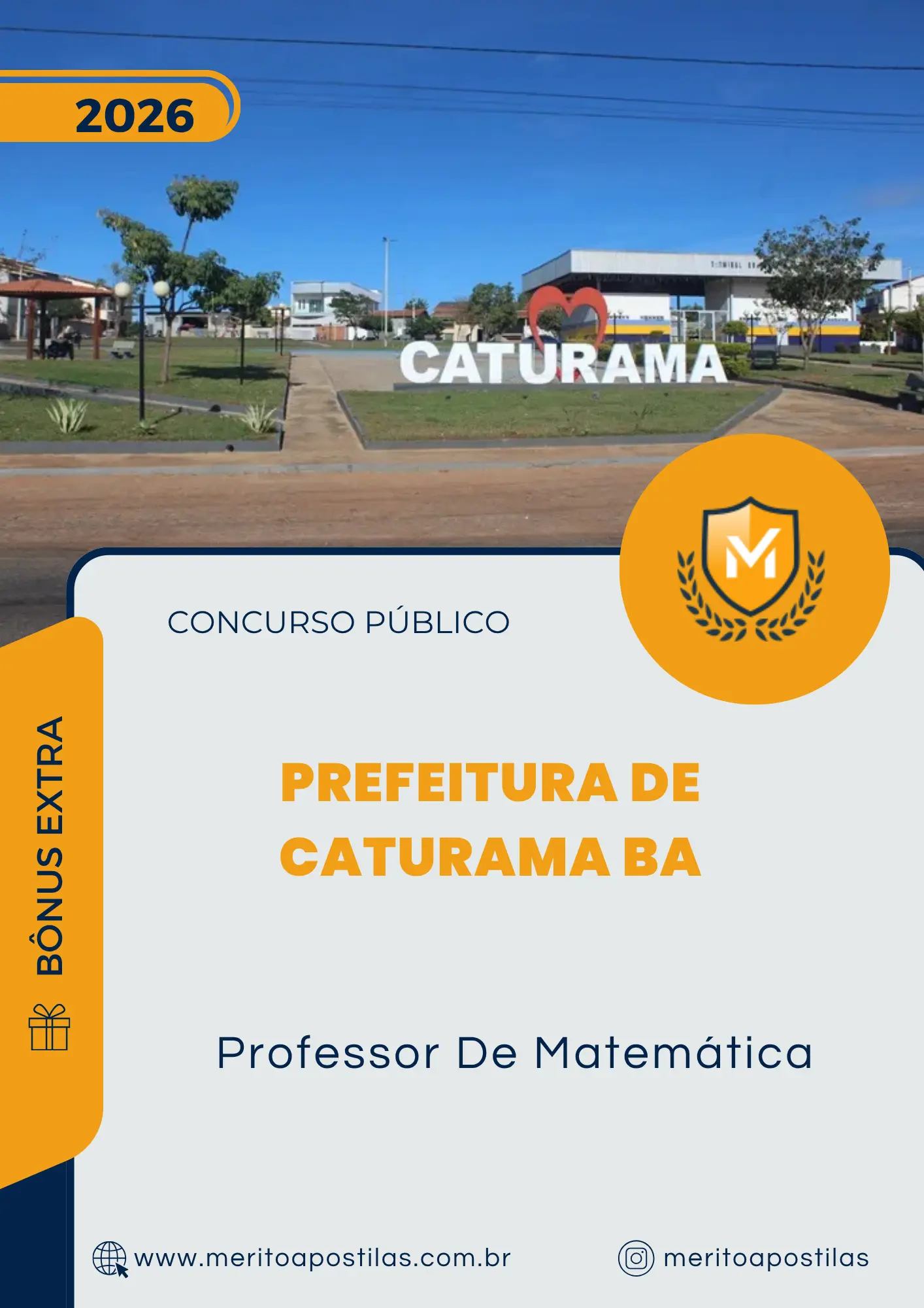 Apostila Professor De Matemática Prefeitura de Caturama BA 2026