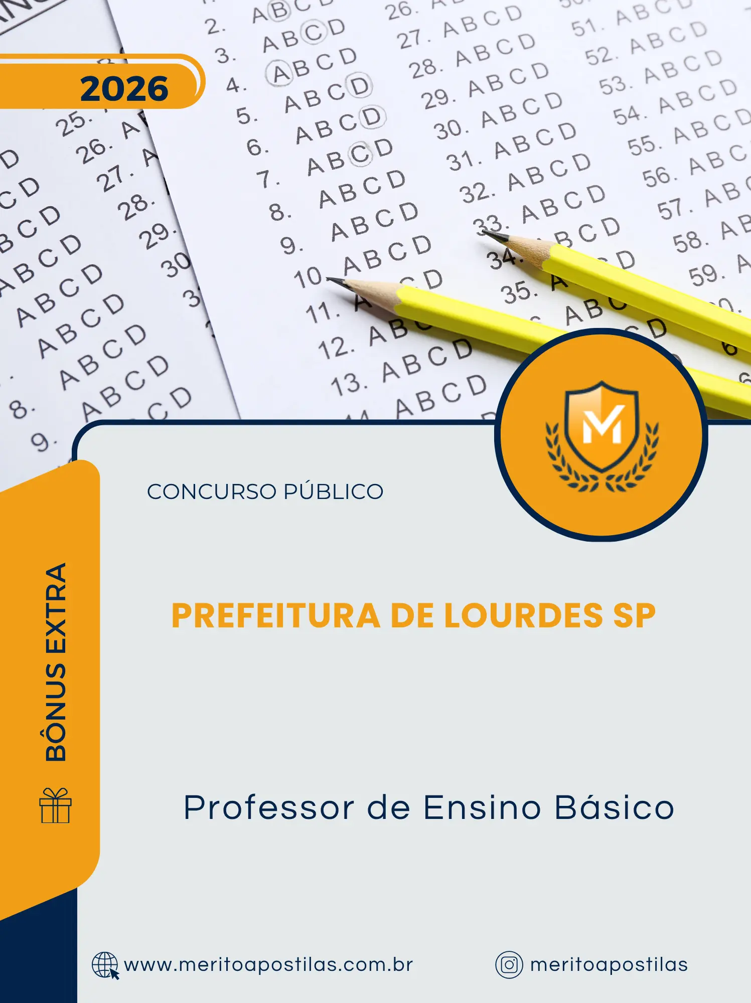 Apostila Professor de Ensino Básico Prefeitura de Lourdes SP 2026