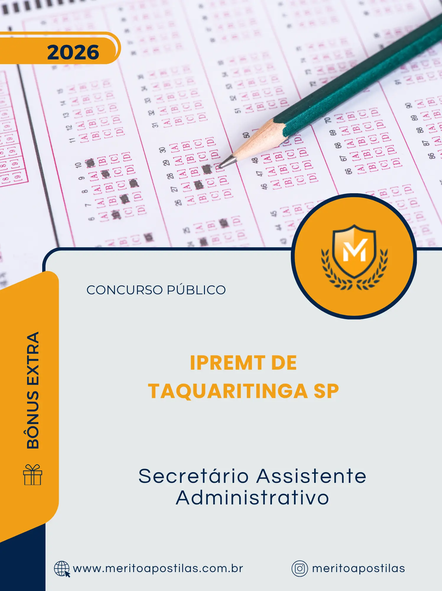 Apostila Secretário Assistente Administrativo IPREMT de Taquaritinga SP 2026