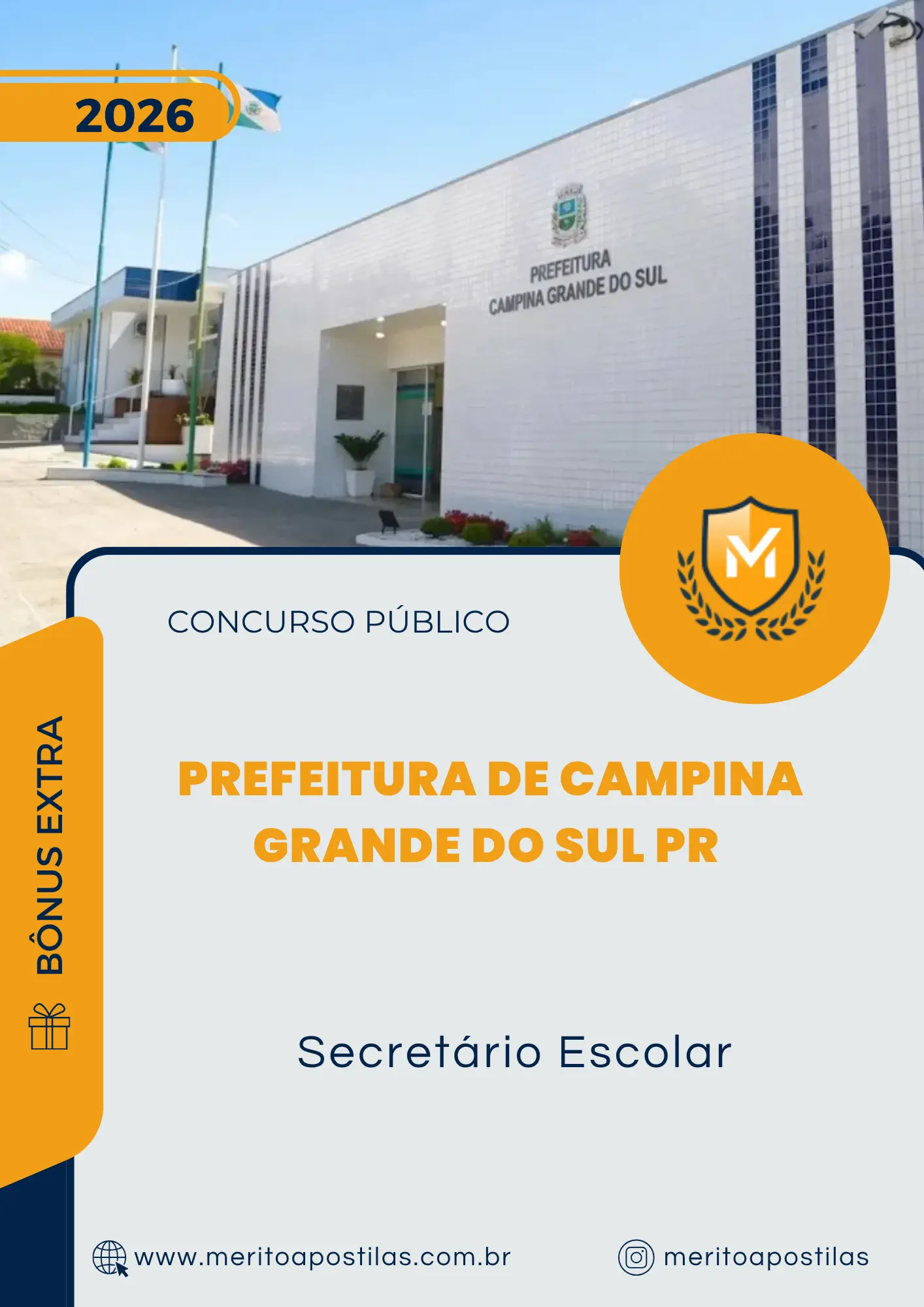 Apostila Secretário Escolar Prefeitura de Campina Grande do Sul PR 2026