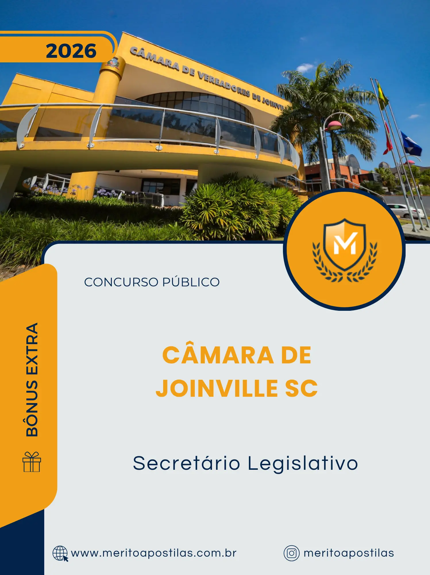 Apostila Secretário Legislativo Câmara de Joinville SC 2026