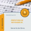 Apostila Servente de Obras Prefeitura de Botuverá SC 2026
