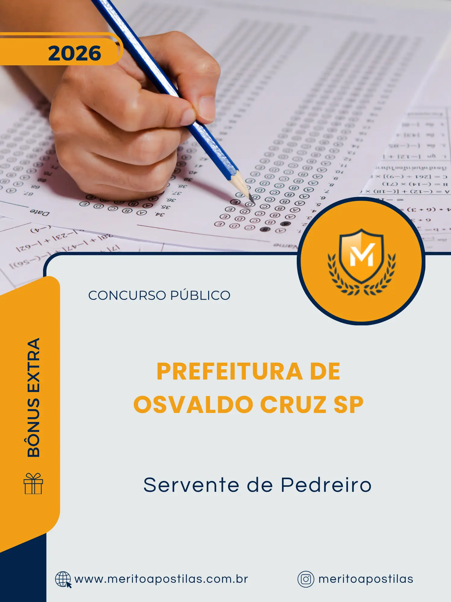 Apostila Servente de Pedreiro Prefeitura de Osvaldo Cruz SP 2026