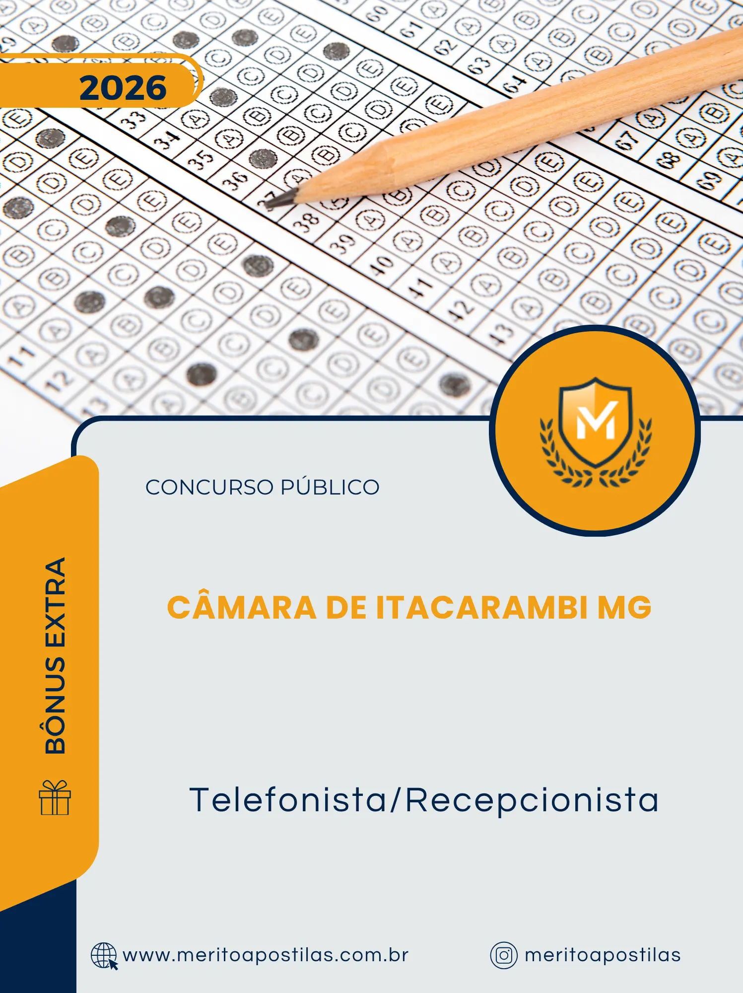 Apostila Telefonista Recepcionista Câmara de Itacarambi MG 2026