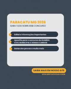 Concurso de Paracatu MG 2026