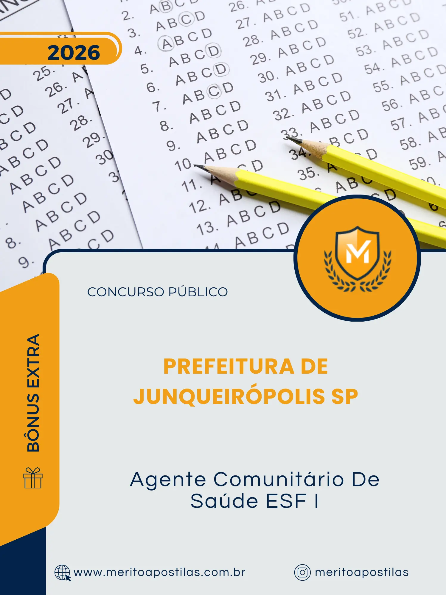 Apostila Agente Comunitário De Saúde ESF I Prefeitura de Junqueirópolis SP 2026
