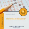 Apostila Agente de Coleta de Resíduos Prefeitura de Bálsamo SP 2026