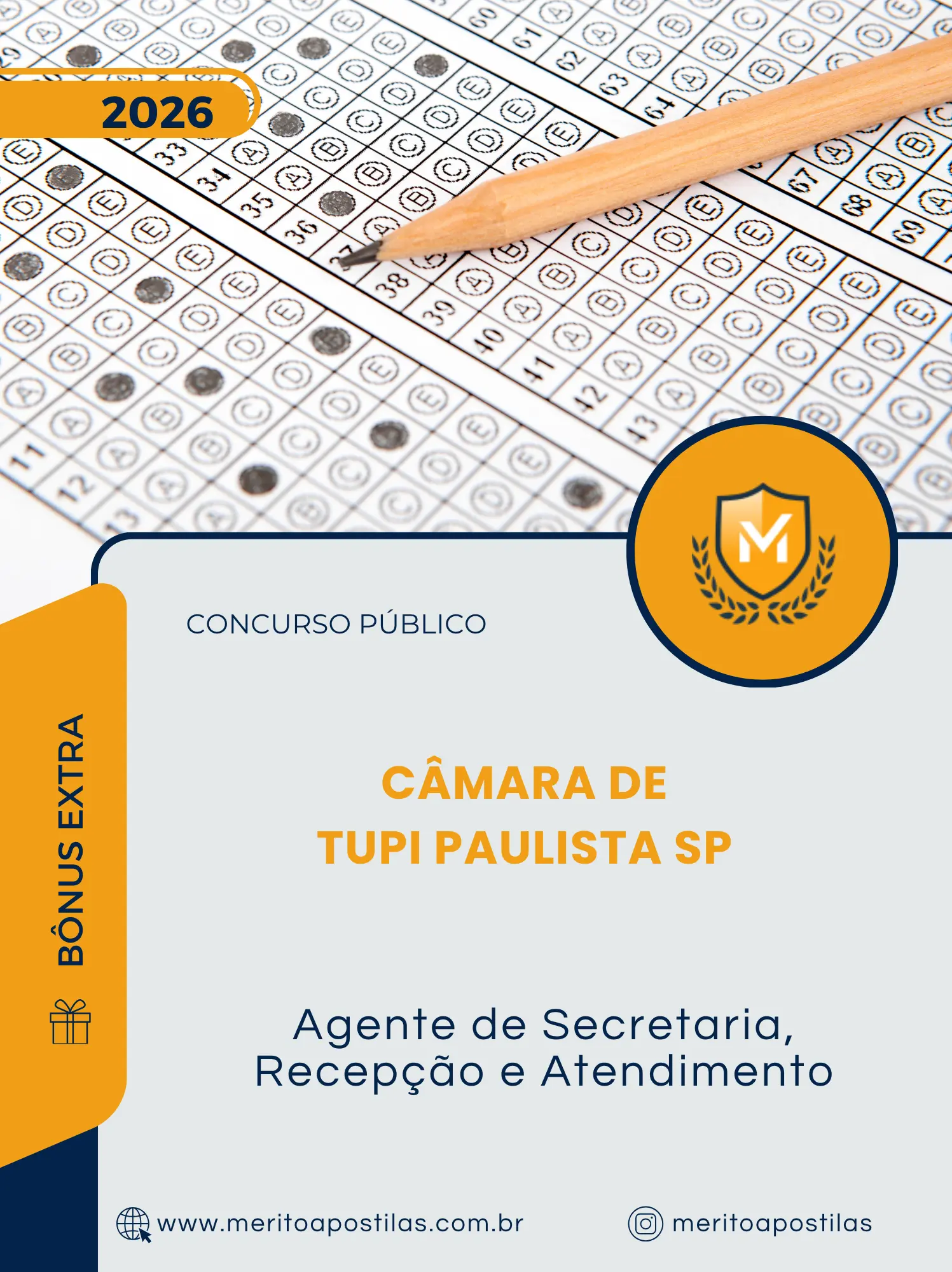 Apostila Agente de Secretaria Recepção e Atendimento Câmara de Tupi Paulista SP 2026