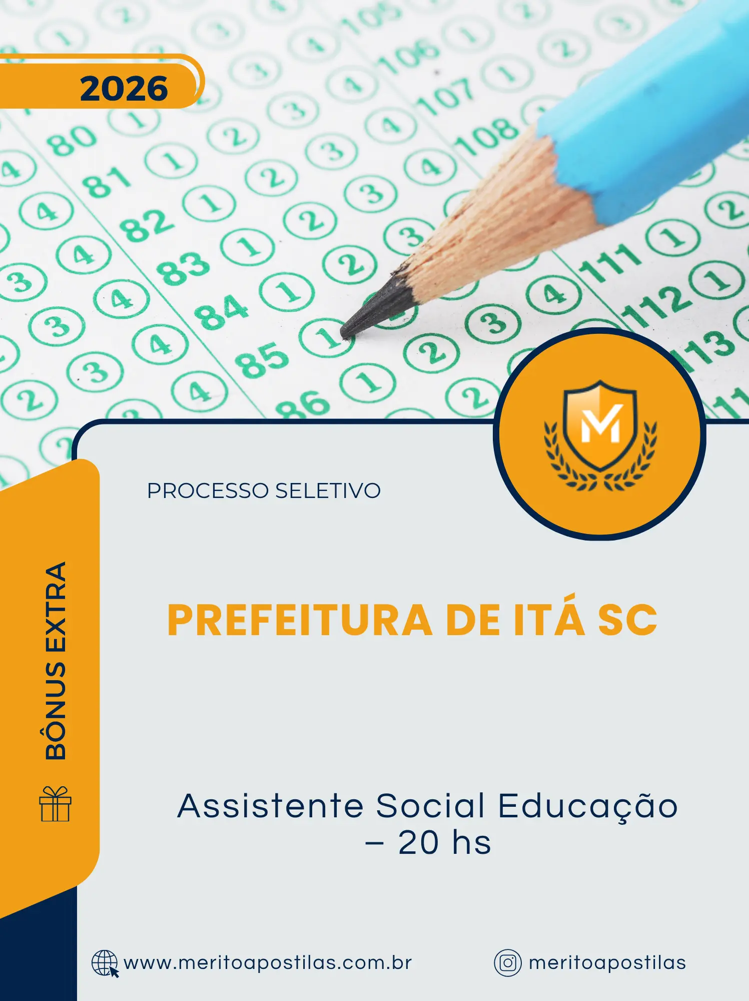 Apostila Assistente Social Educação 20 hs Prefeitura de Itá SC 2026