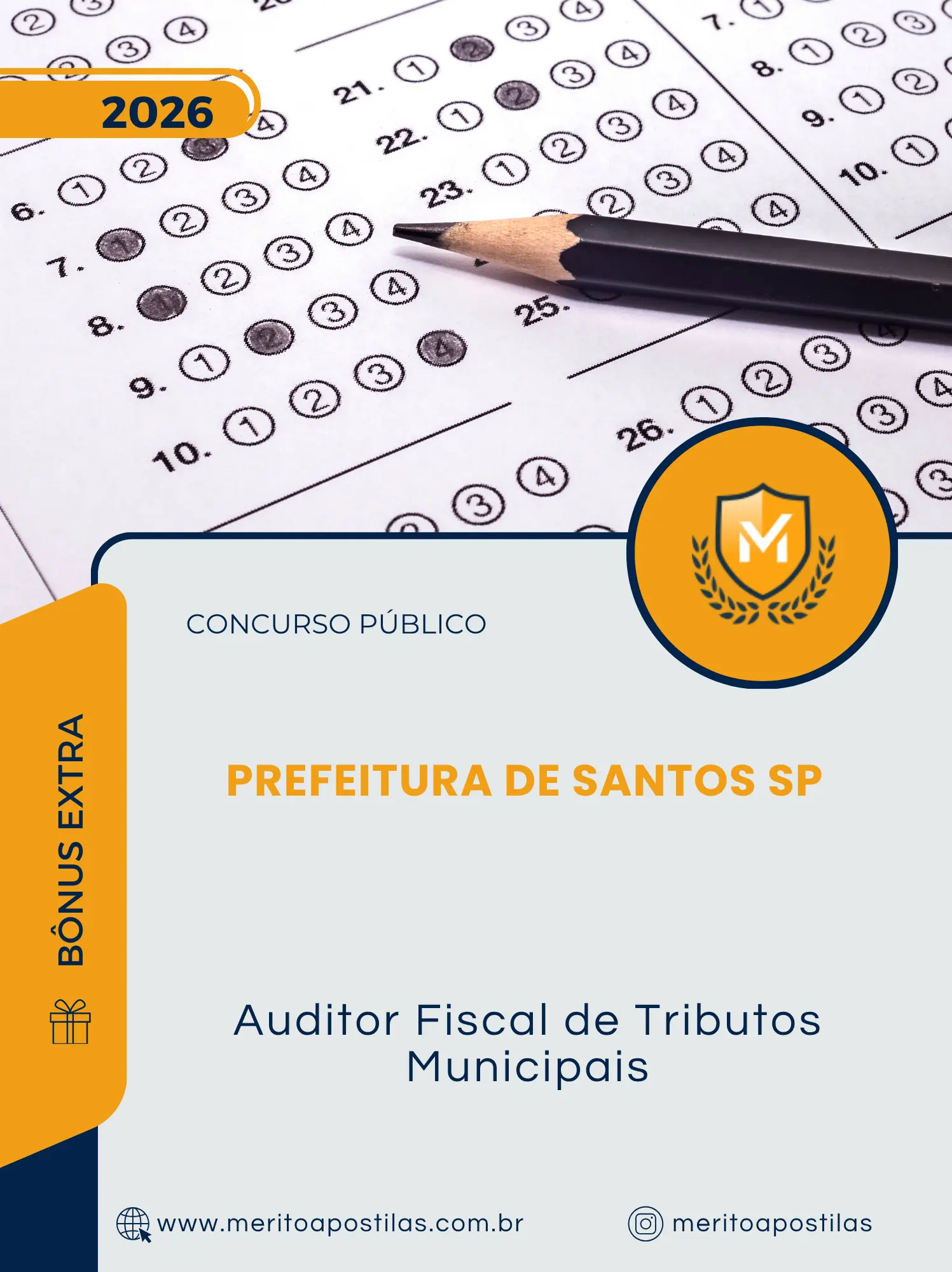 Apostila Auditor Fiscal de Tributos Municipais Prefeitura de Santos SP 2026
