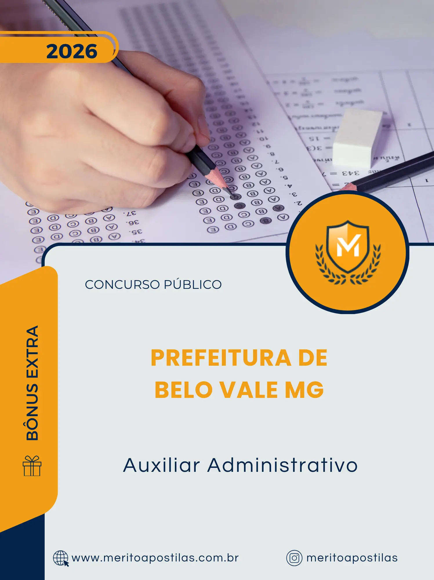 Apostila Auxiliar Administrativo Prefeitura de Belo Vale MG 2026