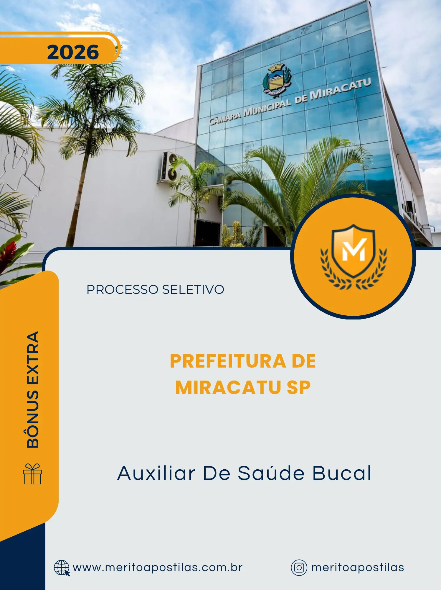 Apostila Auxiliar De Saúde Bucal Prefeitura de Miracatu SP 2026