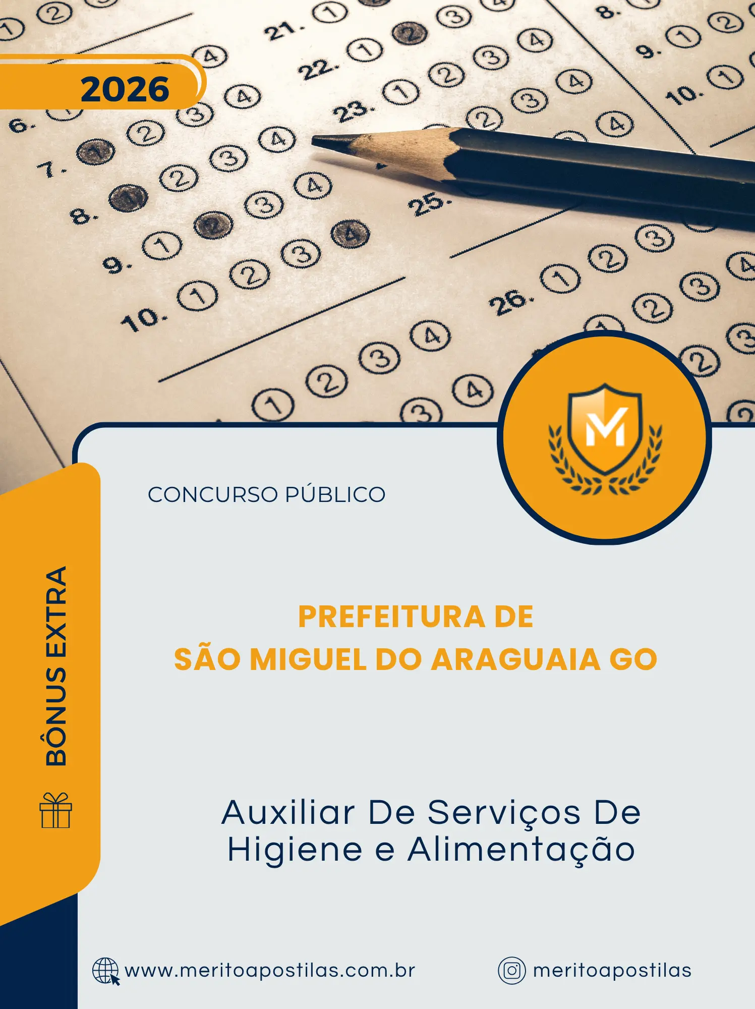 Apostila Auxiliar De Serviços De Higiene e Alimentação Prefeitura de São Miguel do Araguaia GO 2026