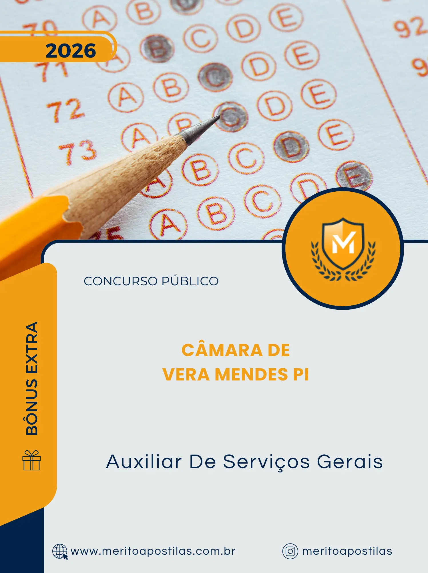 Apostila Auxiliar De Serviços Gerais Câmara de Vera Mendes PI 2026