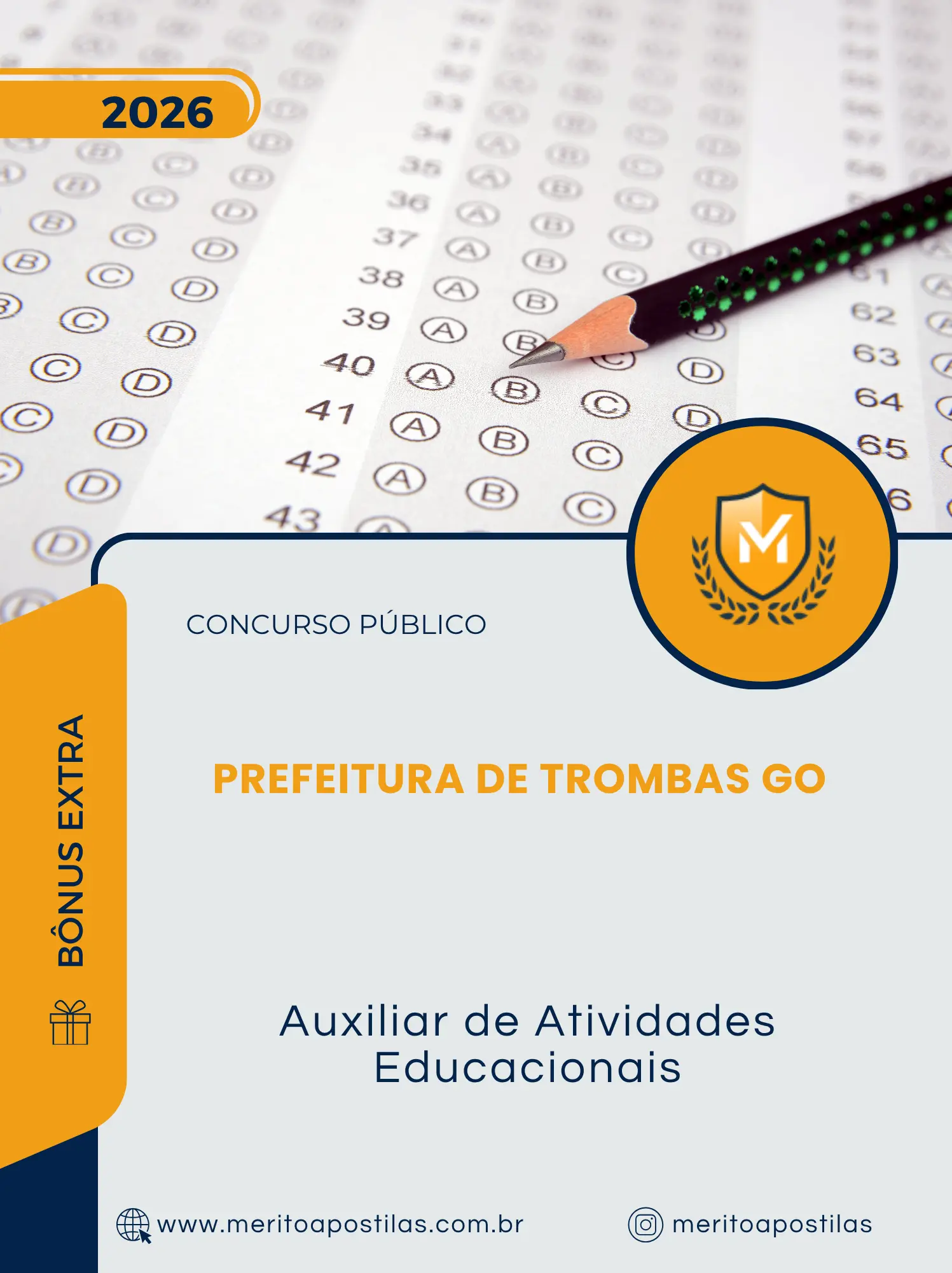 Apostila Auxiliar de Atividades Educacionais Prefeitura de Trombas GO 2026