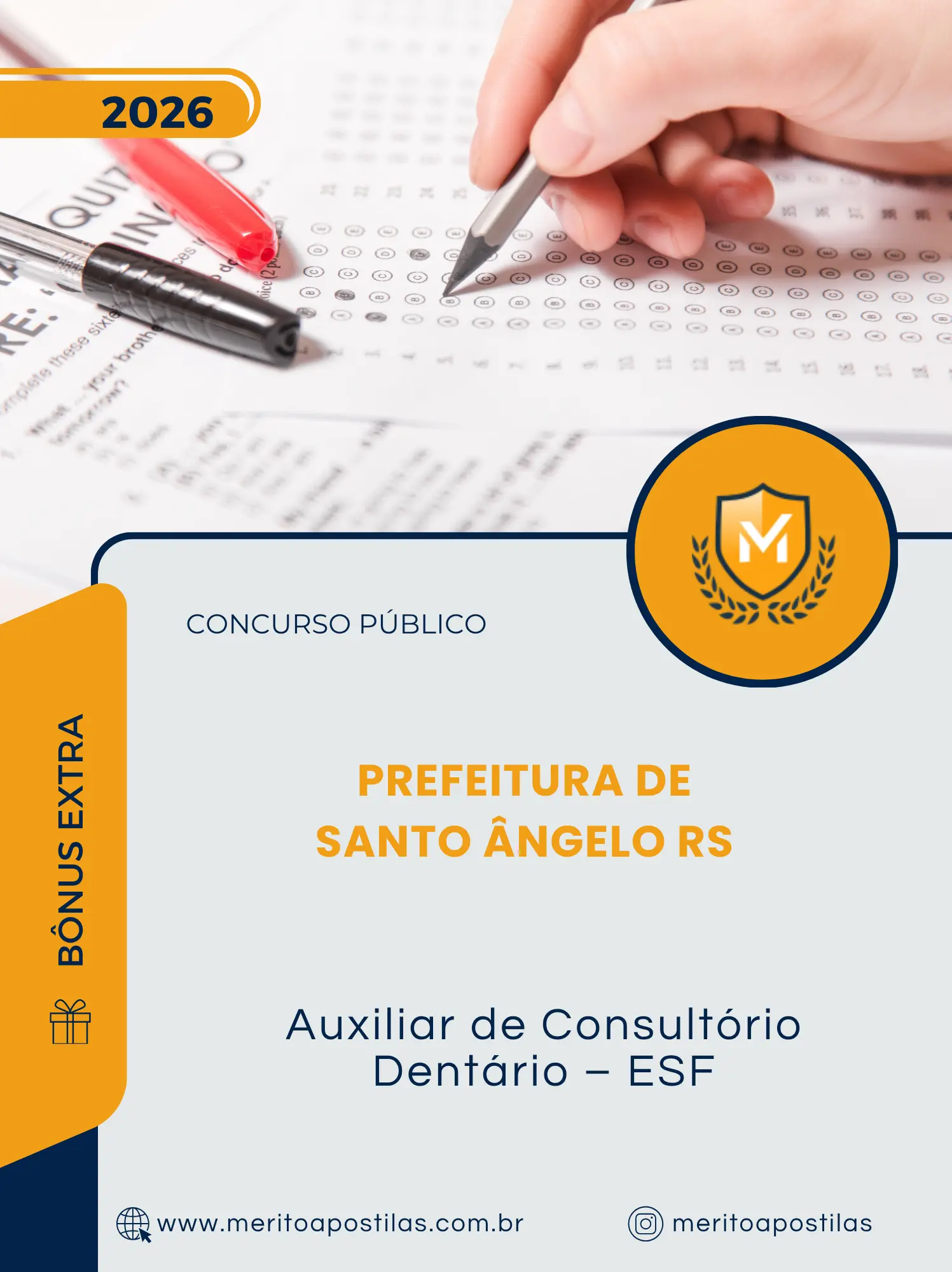 Apostila Auxiliar de Consultório Dentário ESF Prefeitura de Santo Ângelo RS 2026
