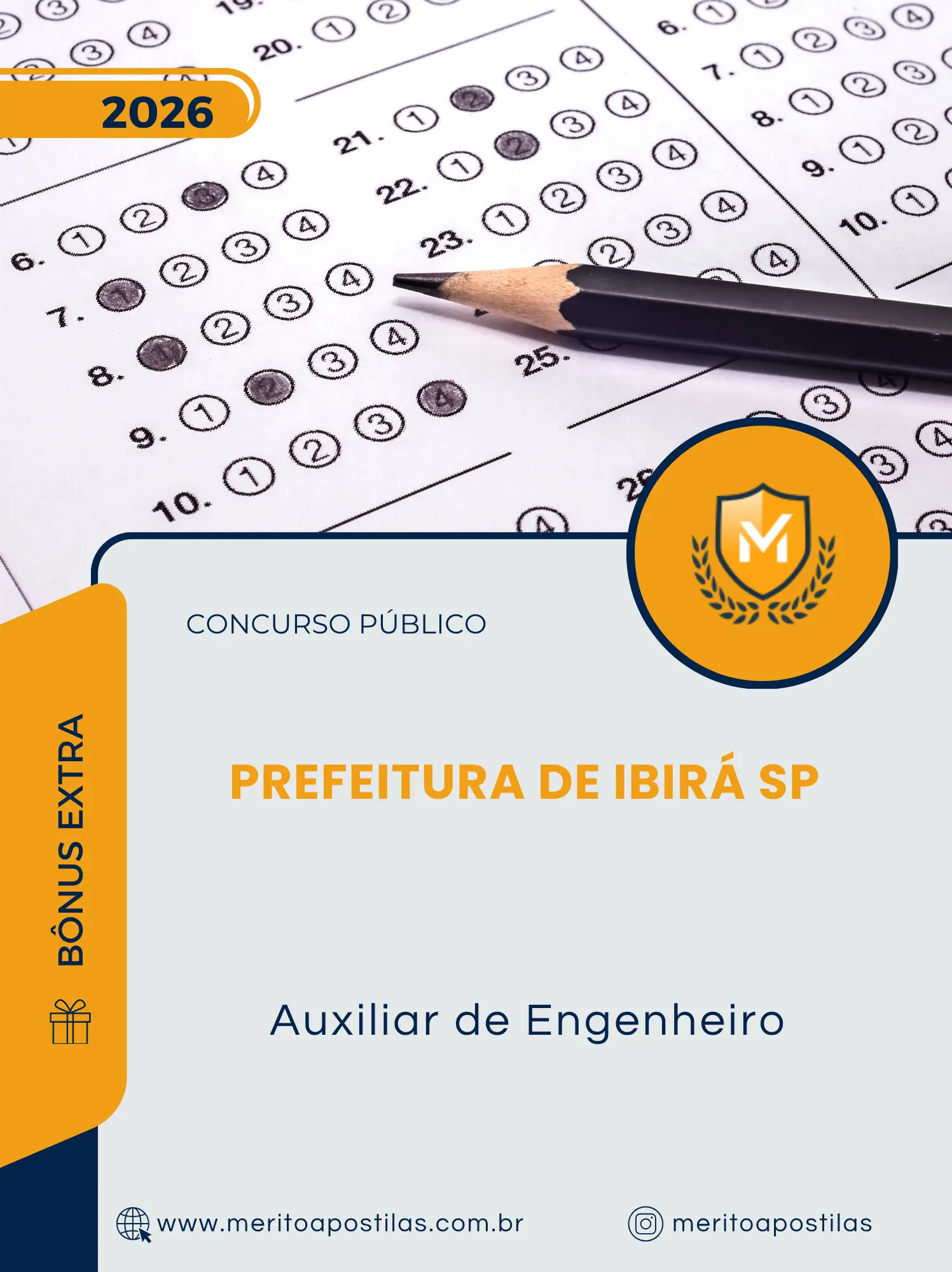 Apostila Auxiliar de Engenheiro Prefeitura de Ibirá SP 2026