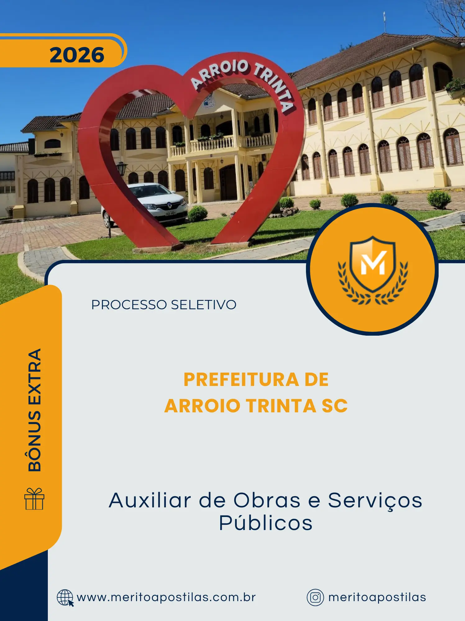 Apostila Auxiliar de Obras e Serviços Públicos Prefeitura de Arroio Trinta SC 2026