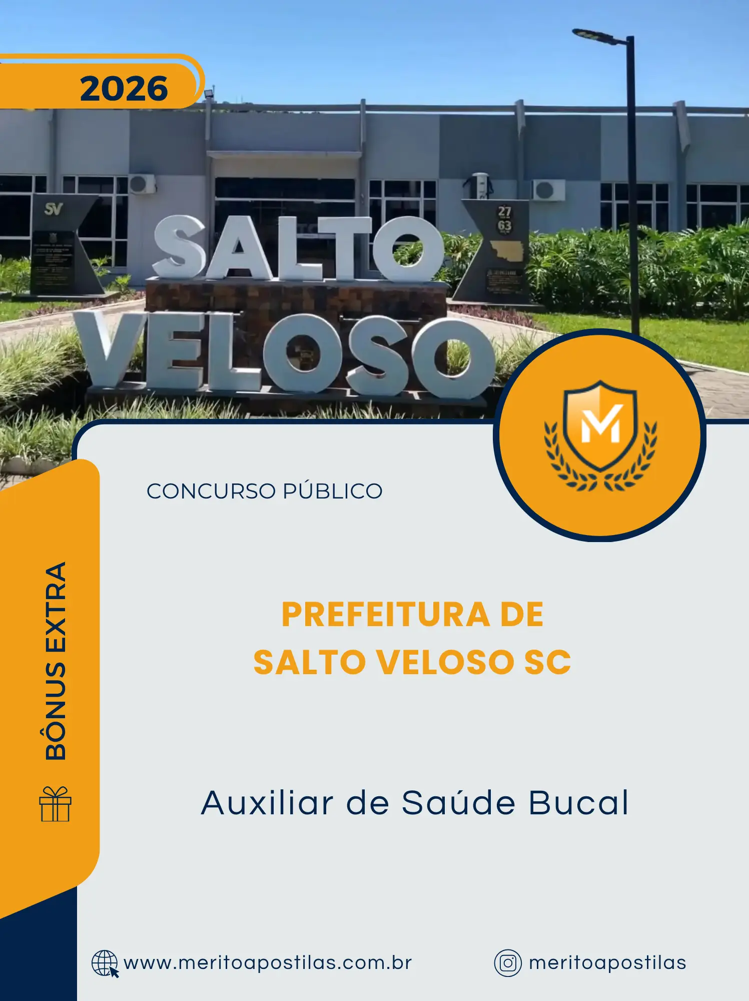 Apostila Auxiliar de Saúde Bucal Prefeitura de Salto Veloso SC 2026